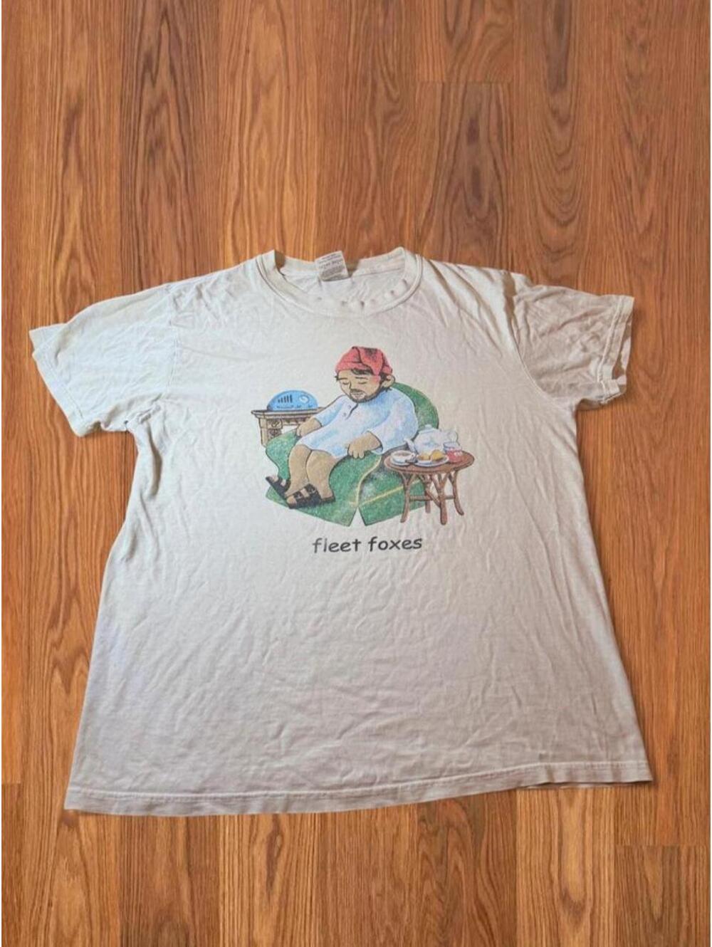 Vintage Fleet Foxes Band T Shirt Medium Gray Sleepy Time Graphic Tee